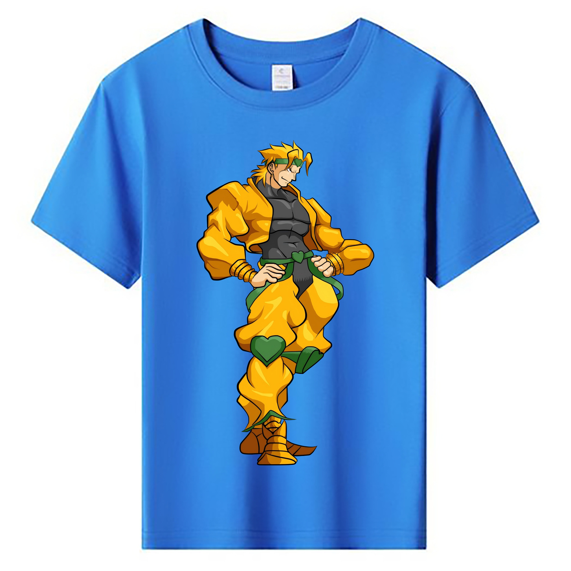 （画像用） ジョジョの奇妙な冒険 ディオ?ブランドー JoJo's Bizarre Adventure Dio Brando 綿100％キッズTシャツ（フロントプリント）